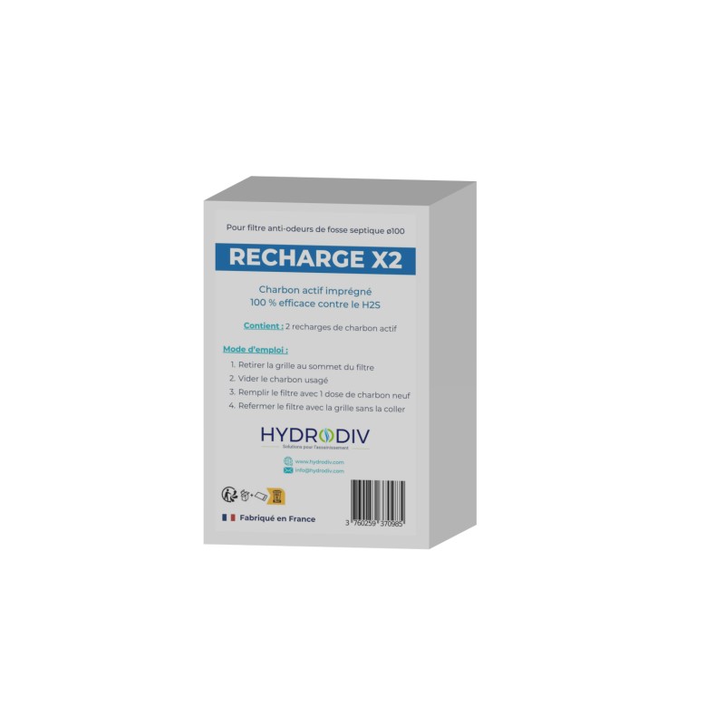 Recharges filtre anti-odeur fosse septique au charbon actif - REC-S150