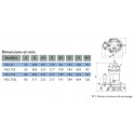 Dimensions de la pompe de chantier HSA2-4S Tsurumi