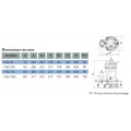 Dimensions de la pompe de chantier HSA2-4S Tsurumi