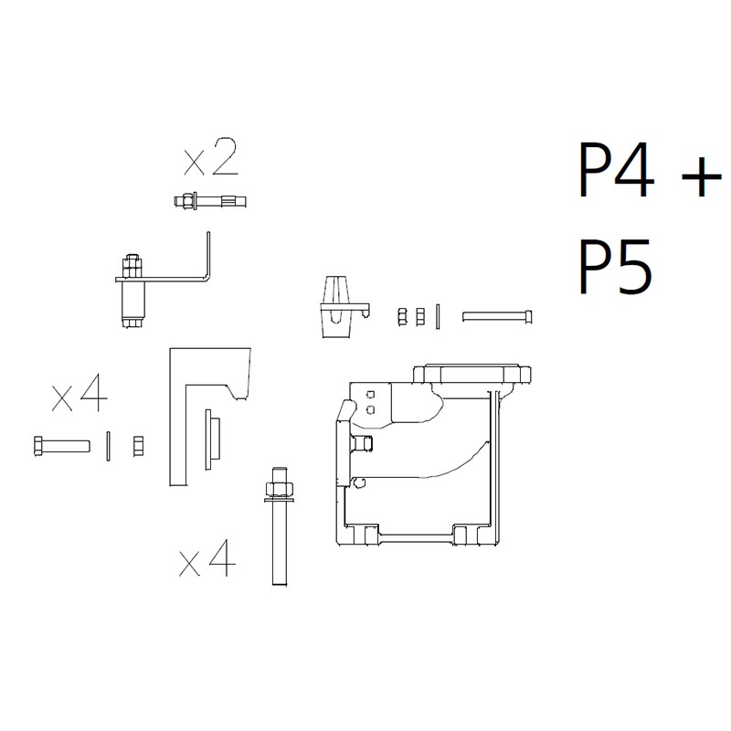 Kit d'installation KSB Ama Porter 1 barre DN50